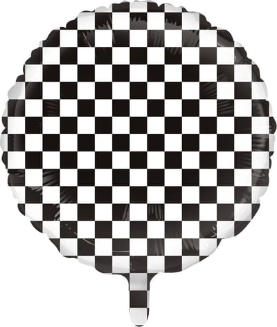 Folieballon Race vlag 18" 45cm - Feest Feestje Landen Helium Folie Ballon
