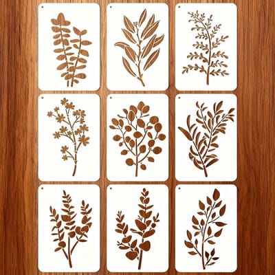 Dailygoods- Schildersjablonen 9 stuks - Herbruikbare Sjablonen - Krijt sjablonen - Knutselsjablonen - Decoratie sjablonen - 21 x 14,8 cm - Robuust PET-materiaal