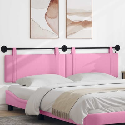 vidaXL - Hangend - hoofdbord - Roze - Stof