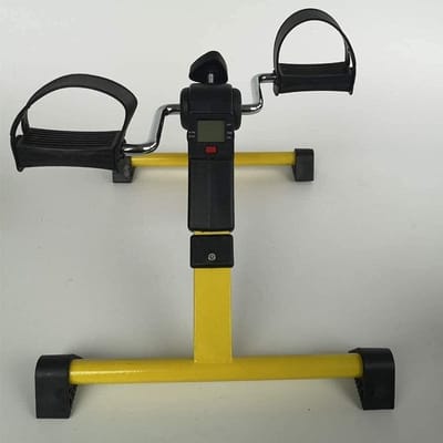 Mini Hometrainer - Pedaal Trainer - Revalidatie Training - Vouwbaar Compact Design - 50 x 41 x 28 cm - Geel