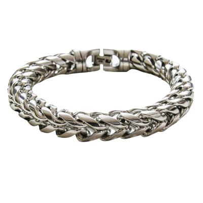Marama - herenarmband Viggo Zilver - schakelarmband - 304 RVS met zilver plating - stoere armband - cadeau voor mannen