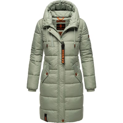 Marikoo dames winterjas – Lange gewatteerde jas met capuchon & zakken