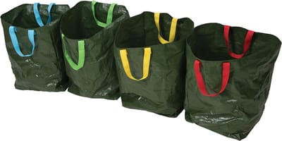Silverline Recyclagezakken - Duurzaam - Water- en scheurbestendig - 40 x 32 x 32 cm - 4 stuks