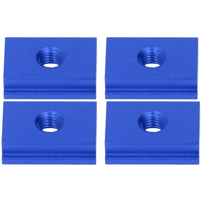 4 Pièces Écrou à rainure coulissante Type T Série 30 M8 Alliage d'aluminium Pièces de mouvement linéaire pour le travail du bois Bleu