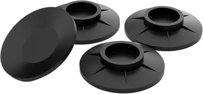 Wasmachine voeten - Anti-vibratie poten - Stille werking - Stabiliteit verhogend - 4 stuks set - Zwart