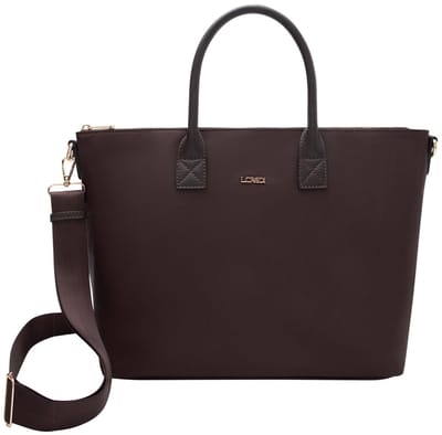 L.CREDI handtas schoudertas Pura Handbag Chocolate donkerbruin