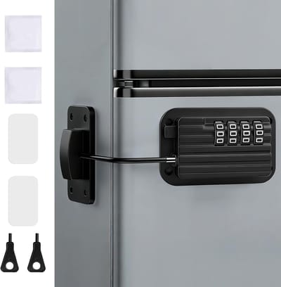 Veiligheidsvergrendeling voor Koelkast met Wachtwoord, Kindveilige Deurslot voor Keuken, Geen Boren Nodig, Ideaal voor Koelkast, Vriezer en Kastdeuren
