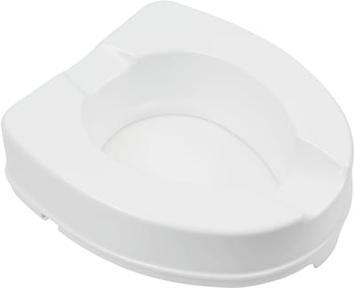 Verhoogde Toiletbril - Toiletverhoger - Onafhankelijk Zelfstandig - Zijdelings Bevestigingssysteem - 10 cm Hoog - Wit