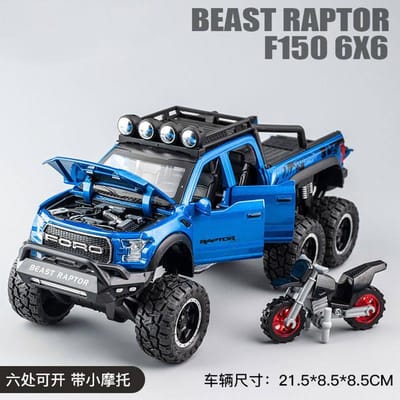 1:28 Ford Raptor F150 Off Road Pick-up Vrachtwagen Legering Metaal Diecast Model Auto Huis Trendy Ornamenten En Computer Bureau Decoratie