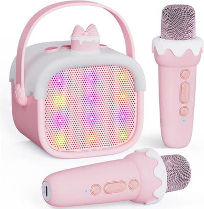 Draadloze Karaoke Microfoons voor Kinderen en Volwassenen - LED Verlichting voor Feesten en Verjaardagen