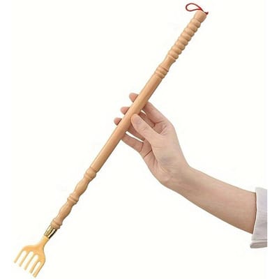 Gratte-dos ergonomique en bois: Outil manuel portable pour soulager les démangeaisons pour usage domestique - Taille adulte