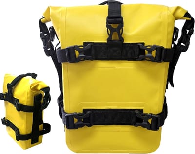 Fietstas Achter - Bagagedrager Tas - Outdoor Fietsen - Volledig Waterdicht PVC - 19x9x30cm - Geel