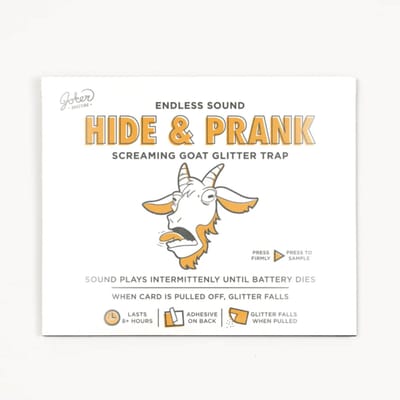 Joker Greeting Goat - Hide & Prank Kaart - Random Gil & Glitters!