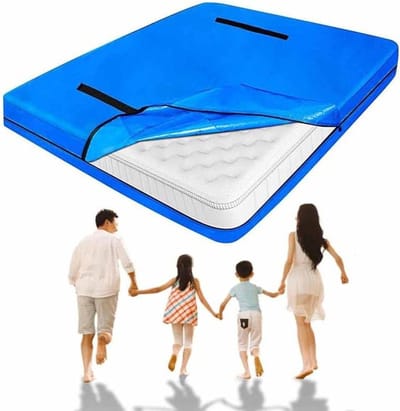 Matraszak met Handgrepen - Matrashoes Beschermhoes - Matras Verhuizen - Waterdicht Scheurbestendig - 208x160x38cm - Wit