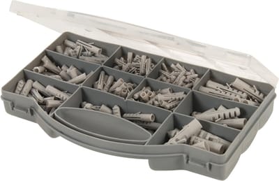 Fixman Muurpluggen assortiment - dubbelzijdige uitzetting - 330-delig - met opbergkoffer
