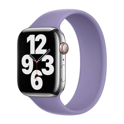 Apple Siliconen solobandje voor de Apple Watch | 44/45/46/49 mm - Maat 11 - English Lavender