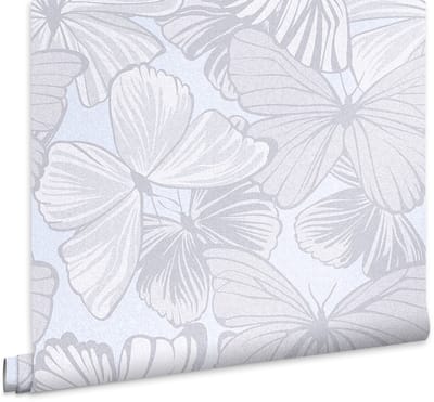 Laura Ashley Butterfly Garden Behang - Dieren - 10mx52cm - Grijs