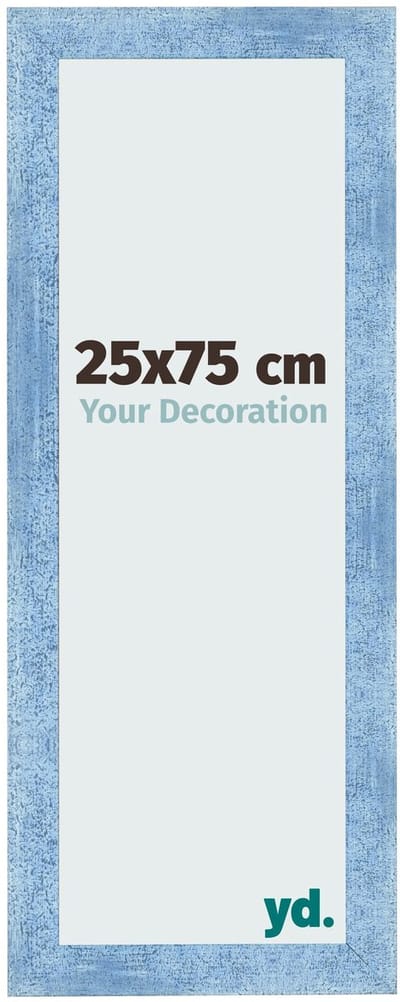 Your Decoration - Fotolijst 25x75 cm - MDF - Helder Blauw Geveegd - Pisa