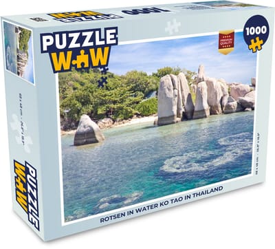 Puzzel Rotsen in water Ko Tao in Thailand - Legpuzzel - Puzzel 1000 stukjes volwassenen