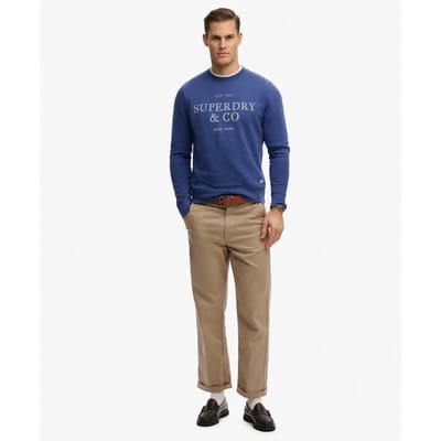 Superdry 1954 Company Relaxed Sweatshirt Blue Grootte: L