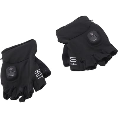 Gants Chauffants Sans Doigts Portables Sans Fil Rechargeables Demi-Doigts Chauffants pour Travailler Étudier la Pêche black