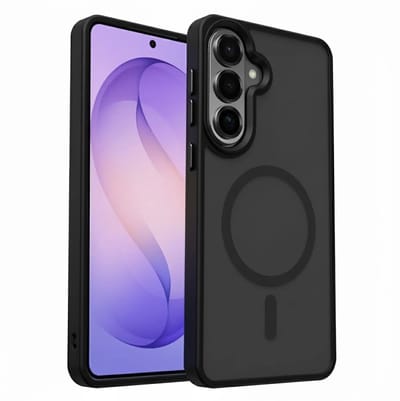 Hoesje Geschikt voor Samsung Galaxy S26 Plus - Compatibel met MagSafe / Qi2 - Matte Beschermhoes - Back Cover met Magneet - Zwart