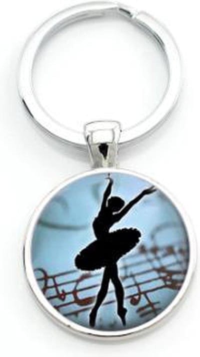 Akyol - Ballerina Sleutelhanger - Ballerina - Balletdanseres - Leuk kado voor iemand die op ballet zit - 2,5 x 2,5 CM