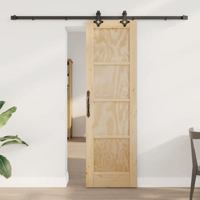 vidaXL - Schuifdeur - ORKDAL - 61 - x - 198,5 - cm - Massief - grenenhout - Naturel