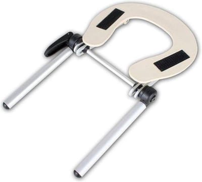 tectake® Aluminium hoofdsteun voor massagetafels - Verstelbare en inklapbare hoofsteun - Met klittenband voor bevestiging van hoofdkussen - Geschikt voor diverse massagetafels