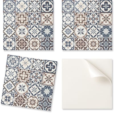 Kant-en-klare vinyltegels met decoratieve prints. Decoratieve tegelpatronen 20x20x20 cm.