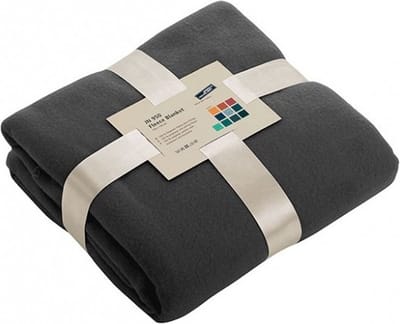 James & Nicholson Fleece bankdeken/plaid - donkergrijs - 130 x 170 cm - 240 grams - pluisvrij - wasbaar