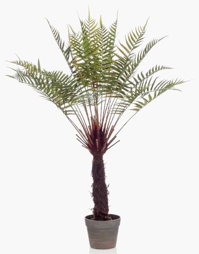 Kunstpalm boomvaren - Decoratieve plant - Interieur decoratie - Inclusief pot - 105 cm - Groen