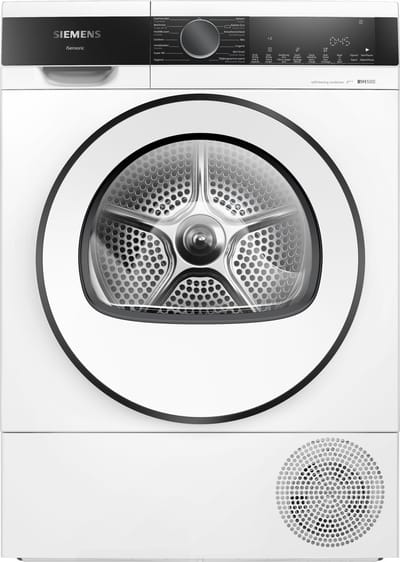Siemens WQ35G2DMFG - iQ500 - Warmtepompdroger - 8 kg - Zeer stil - Blijvend energiezuinig met de zelfreinigende condensor - NL/FR Display