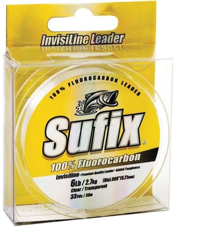 Sufix Invisiline Clear Socket Fluorocarbon | 50m 0.19mm / 3.2kg Clear
