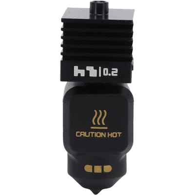 Kit Hotend Compatible avec l'Imprimante 3D P2S Buse Amovible Améliorée en Acier Trempé 0,2 MM Tête d'Impression Extrudeuse