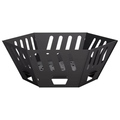 vidaXL - Vuurkorf - Zwart - 60 - x - 60 - x - 23 - cm - Staal
