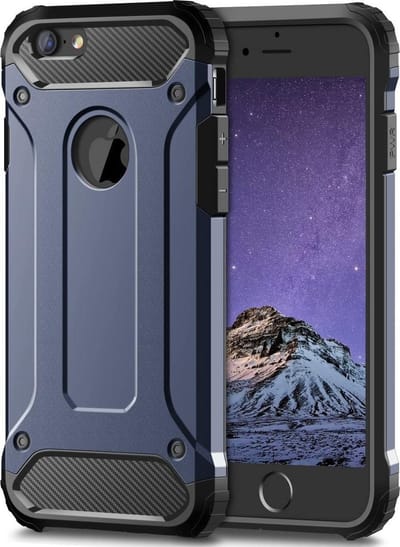 Hybrid Armor - Heavy Duty Geschikt voor: iPhone 7 Plus / 8 Plus Hoesje - Blauw