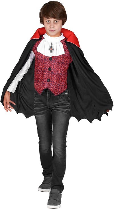 Halloween vampierskostuum voor jongens - Verkleedkleding - Maat 122/134