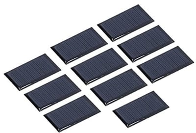 Allecto - Mini Zonnepaneel - 10x Polysilicon 5V 300mA - Ideaal voor DIY Projecten - Compact Formaat - Voor Solar Toys - Duurzame Energieoplossing -...