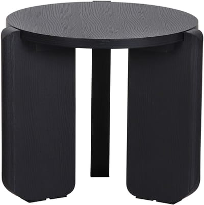 Selsey Preffines S – Salontafel, Ø 50 cm, essenhoutlook zwartgrijs