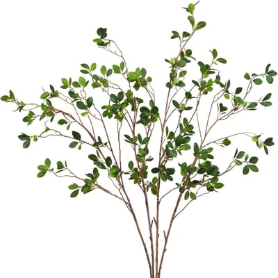 4 stuks faux Greenery stengels 114 cm kunsttakken 114 cm voor vaas realistische eucalyptus takken nepplanten ficus Twig voor kantoor, huisdecoratie