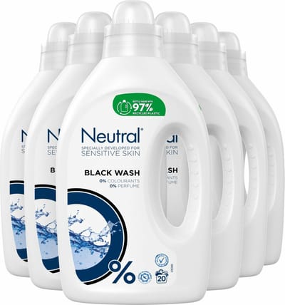 Neutral Vloeibaar Wasmiddel Zwart - 6 x 20 wasbeurten - Voordeelverpakking