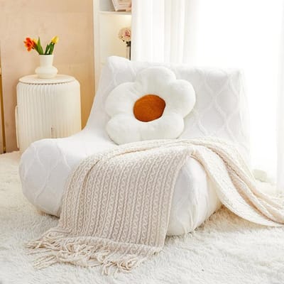 Nordic Tatami Single Sofa Cover Recliner Stofhoes Seersucker All-Inclusive Universele Chaise Longue Sling Deck Chair Cover 1pc 90-110cm