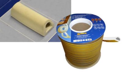 Stomil Sanok - Zelfklevende Tochtstrip - Type D - 12x10 mm - 50 meter - EPDM Rubber - Bruin