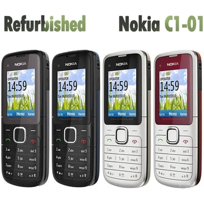 Gereviseerde Nokia originele Nokia C1-01 GMS 2G ontgrendelde mobiele telefoon Simple set grijze kleur