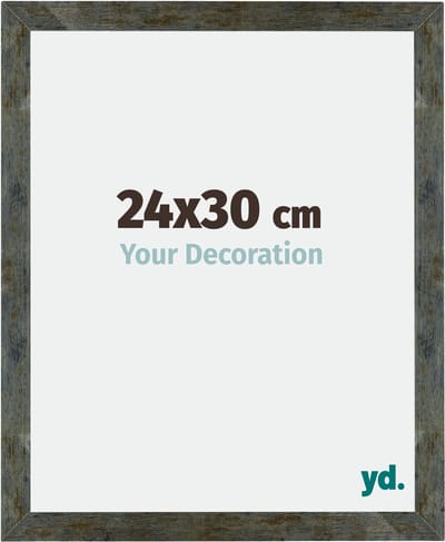 Your Decoration - Fotolijst 24x30 cm - MDF - Blauw Goud Gemeleerd - Mura