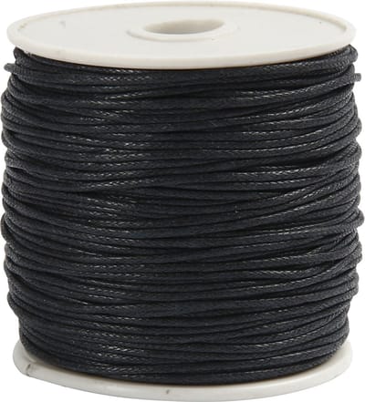 Katoenkoord, dikte 1 mm, zwart, 40 m/ 1 rol