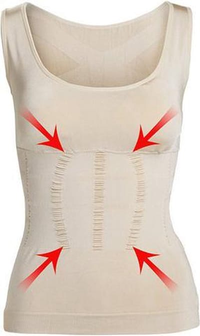 Corrigerend ondergoed dames - Hemd - Beige - Maat M