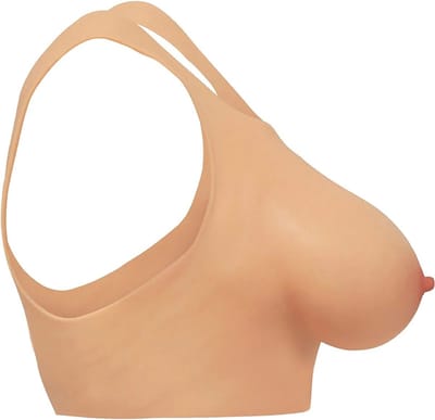 XR Brands AH075 - Perky Pair D-Cup Silicone Breasts - Beige