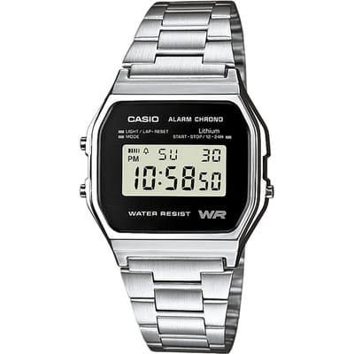 Casio Vintage A158WEA-1EF Dameshorloge 33,2 mm - Zilverkleurig